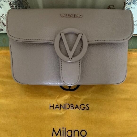 NWT VALENTINO BY MARIO LEATHER FLAP SHOULDER BAG WITH CHAIN STRAP - Picture 8 of 12